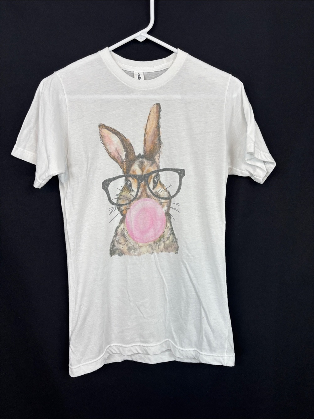 FREE w/ purchase - Graphic Tee with Bunny Blowing Pink Bubble